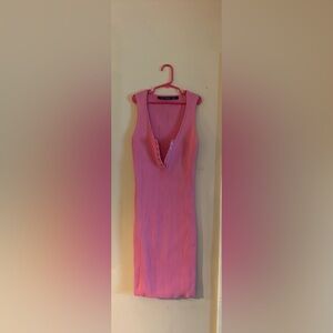 Bubblegum pink casual maxi